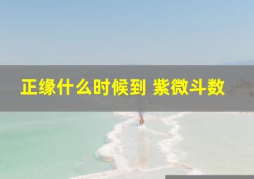 正缘什么时候到 紫微斗数